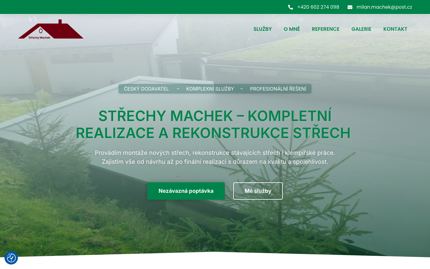 Web Střechy Machek